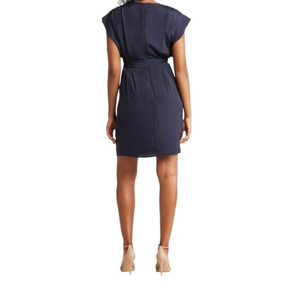 Eliza J Flutter Sleeve Crepe Midi Dress Sz 4‎ Polished Work To Dinner - Picture 5 of 13